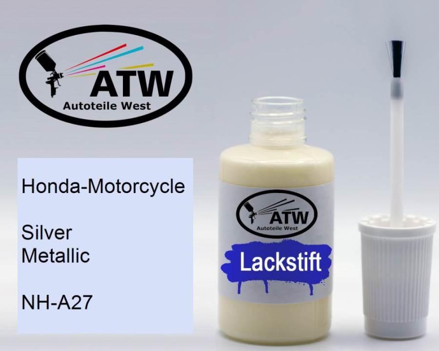 Honda-Motorcycle, Silver Metallic, NH-A27: 20ml Lackstift, von ATW Autoteile West.